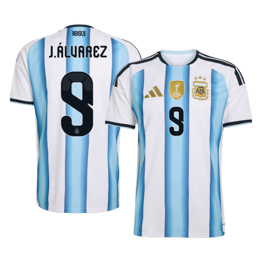 J.ÁLVAREZ #9 Argentina Home Soccer Jersey World Cup 2026 fan version